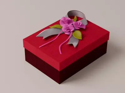 Package for Gift Pink 150 x 210 x 80mm 3D model