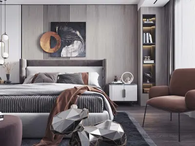 Luxury bedroom36 3D model