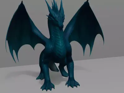 Blue Dragon Fantasy and Mythical Power and Legendary Elegance Free 3D model