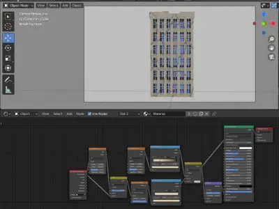 Building tall with windows 3D model