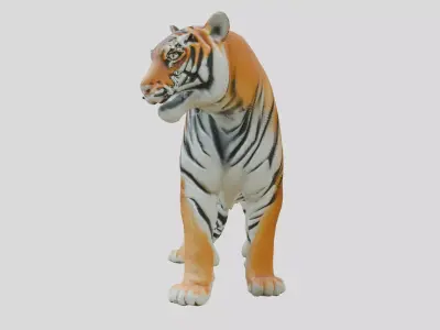 Realistic Bengal Tiger 3D Model with Detailed Textures Low-poly 3D model