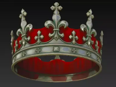 queen crown 3d model 3D model