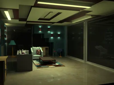 interior design Low-poly 3D model purchase