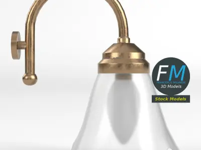 Flower shaped wall lamp 3D model