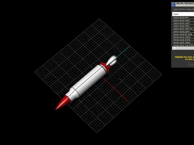 Bullet pendant empty inside model 945 3D print model