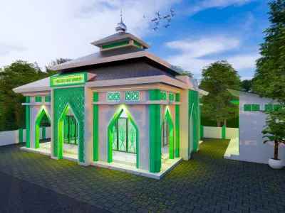 Mosque or Mushola or PrayerRoom or SmallMosque 3D Architecture 3D model order
