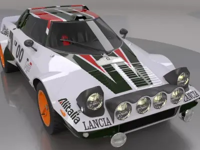 Lancia Stratos Low Poly 3D model