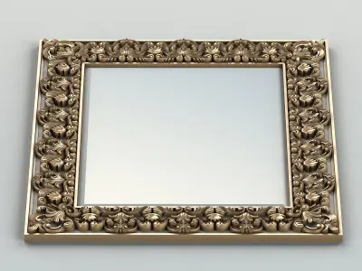 Rectangle mirror frame 002 3D model