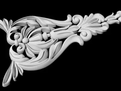 Central decor ornament for furniture 3D model 374