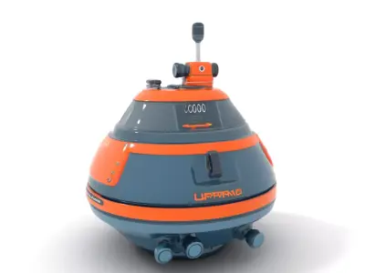 Orange Navigation Buoy model pack Low-poly 3D model