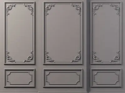 Wall Molding  Low-poly 3D model