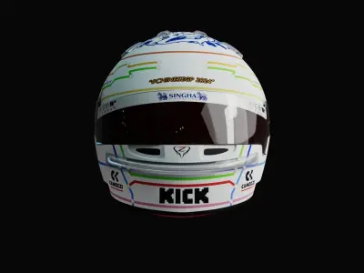 F1 Helmet ZhouGuanyu ChineseGP Helmet Free 3D model