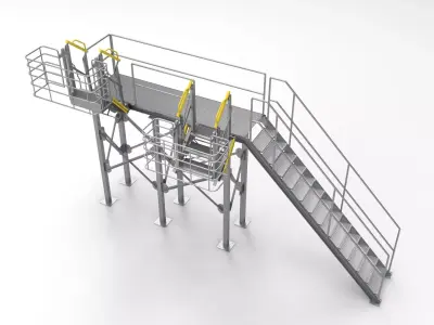 Folding Stairs from a tanker 1 3D print model