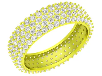luxury fashion korean diamond women ring 4502 3D print model