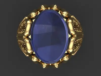  paisley men ring  3D print model