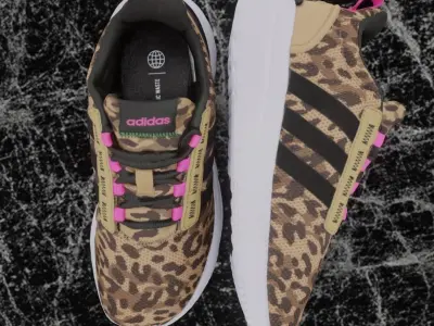 Adidas 3D SHOES - LEOPARD SKIN - RACER SERIES Low-poly 3D model