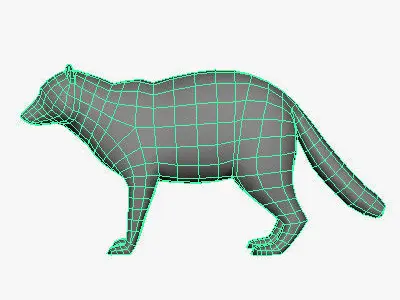 Low Poly Raccoon bear Low-poly 3D model