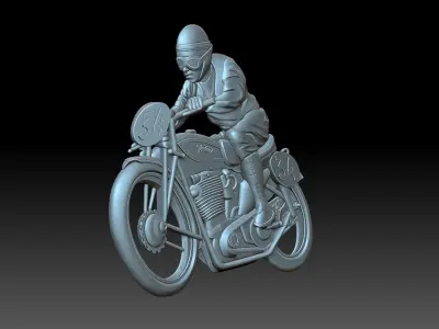 Motorcyclist sword 3D print model