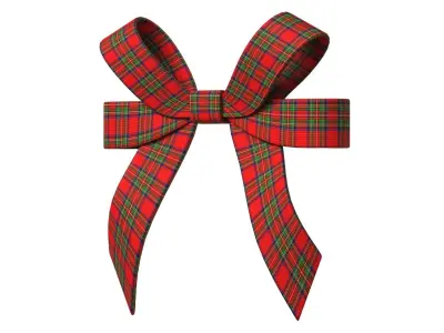 Christmas Bow Ribbon 49 Low-poly 3D model
