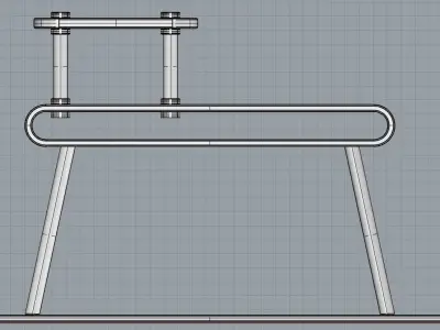 Desk and carpet Free 3D model