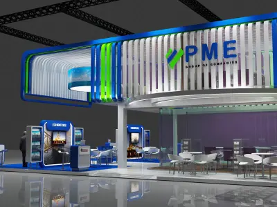 OIL COMPANY BOOTH EXHIBITION 3D model