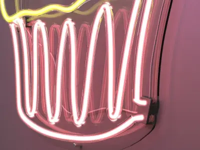 Cupcake 3 - Neon Sign 3D model