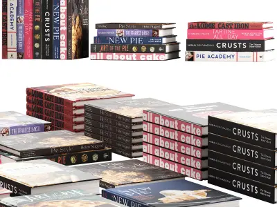 148 decorative books set 19 kitchen and cooking P05 3D model