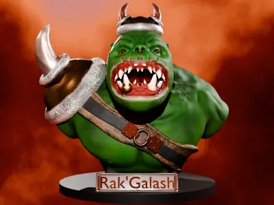 Ork bust PRINTABLE 3D modell 3D model