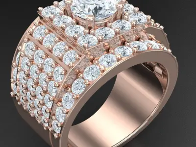 Luxury Men Rings Designs 6MR098 3D print model