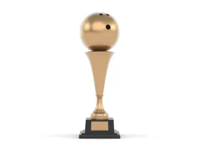 Golden Trophy Balls 3D model