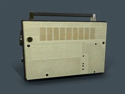 Retro radio VER - 201 Low-poly 3D model
