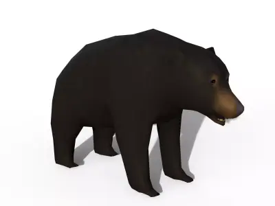 Bear game ready Low-poly 3D model