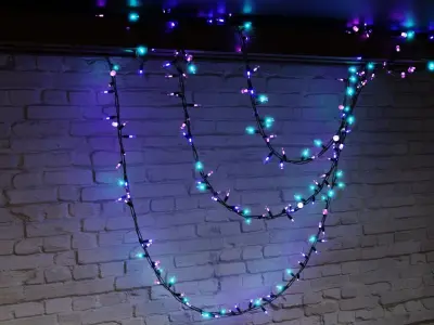 Christmas Lights Low-poly 3D model