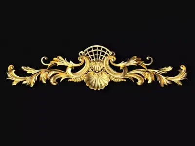 Central decor ornament for furniture 3D model 980