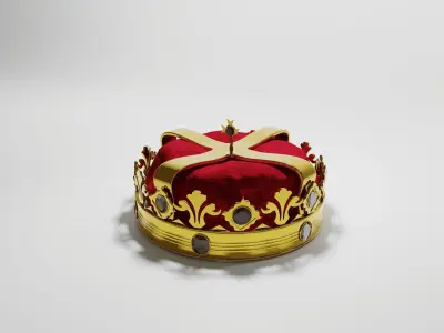 King crown with gems Free 3D model