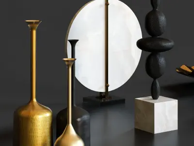 Set Of Decoration 46 items 3D model