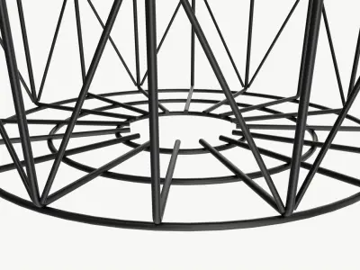 Coffee table Helena round 03 3D model