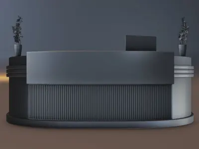 Reception Desk 8 Low-poly 3D model