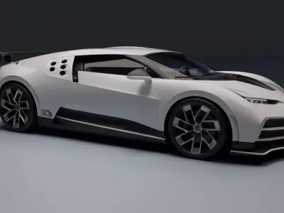 Bugatti Centodieci Low-poly 3D model