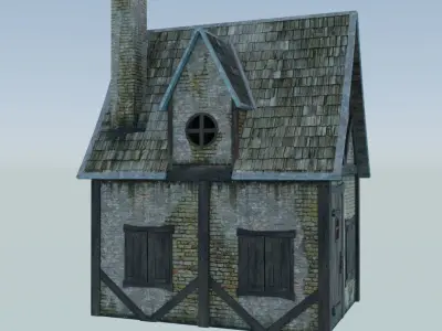 Small Medieval House Free 3D model