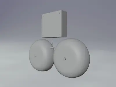 School Bell Animated with Fk Rig Low-poly 3D model