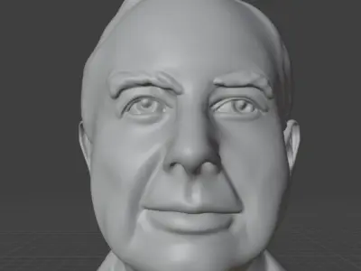 John von Neumann 3D print model