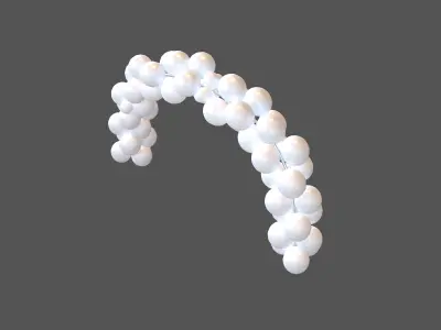 Carnival Balloon Garland V1 008 Low-poly 3D model