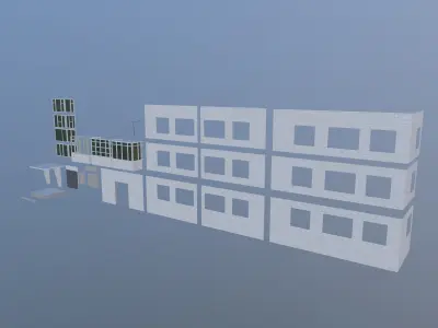 Constructor Panel House Low-poly 3D model