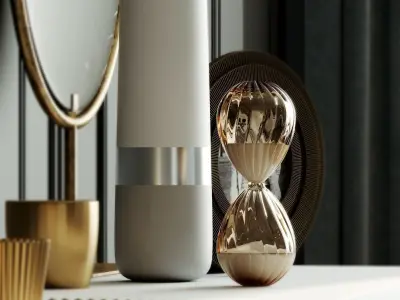 Furniture set with decor 3D model