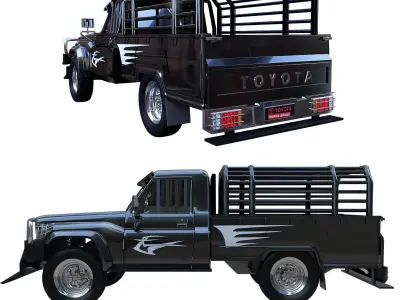 Toyota shadow theme low poly and high poly 3D model