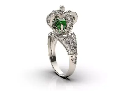 Crown ring 3D print model