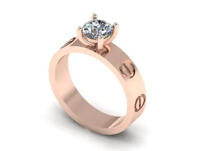 Cartier love ring Free 3D print model