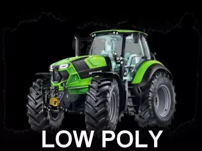 DEUTZ-FAHR 7250 TTV Tractor Low-poly 3D model
