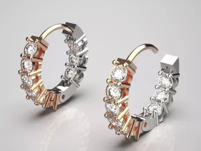 3DFile Luxury  Earrings model JE0067 Ready to Produce 3D print model